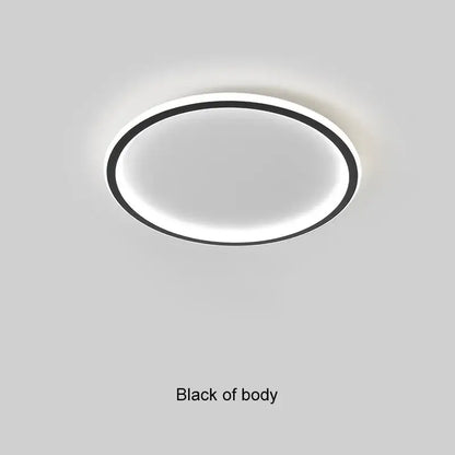 Modern black dimmable led ring ceiling light for living room