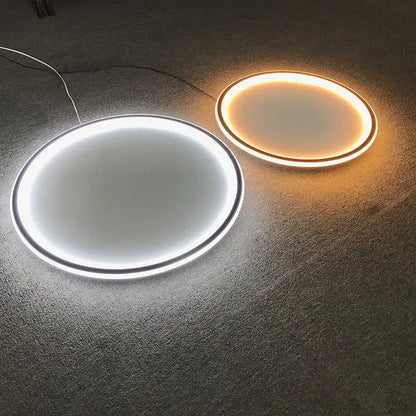 Modern black dimmable led ring ceiling light for living room