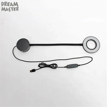 Modern black dimmable led wall lamp bedroom gooseneck reading light