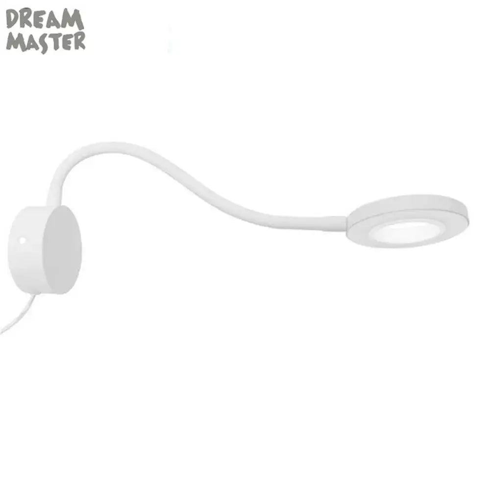Modern black dimmable led wall lamp bedroom gooseneck reading light