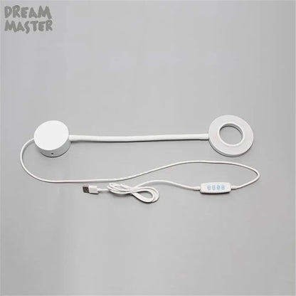 Modern black dimmable led wall lamp bedroom gooseneck reading light