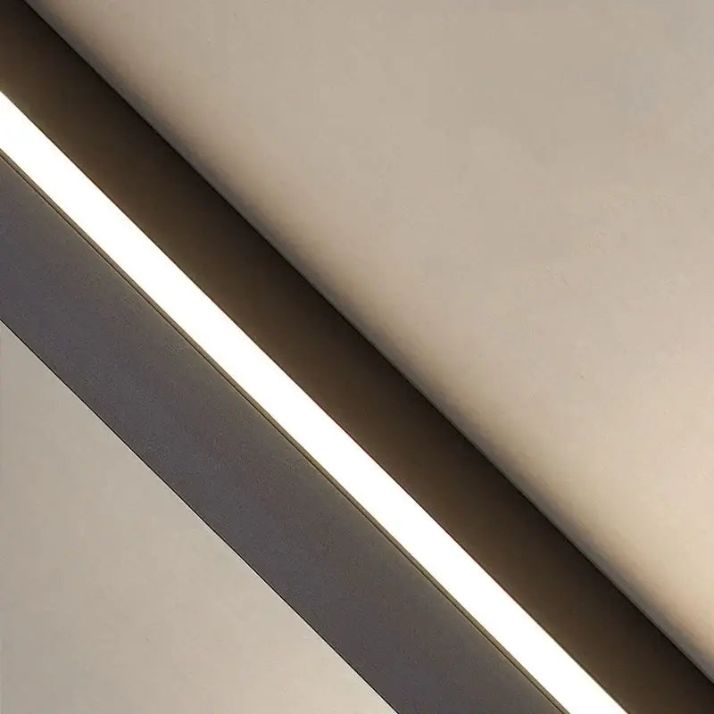 Modern black dimmable long wall lamp for bedroom ambient lighting