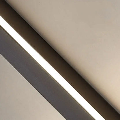Modern black dimmable long wall lamp for bedroom ambient lighting