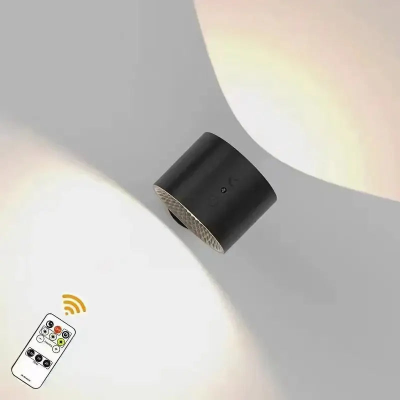 Modern black double head led wall lamp bedroom spotlight