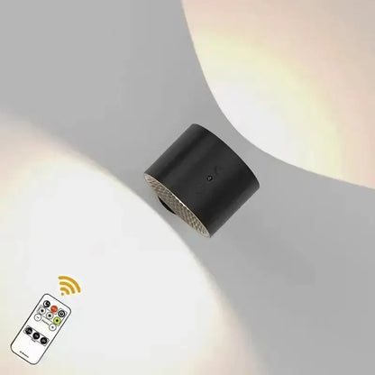 Modern black double head led wall lamp bedroom spotlight