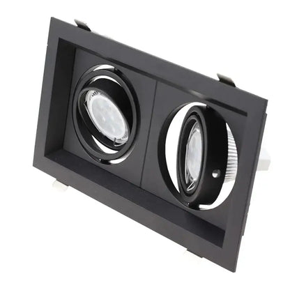 Modern black double ring led recessed ceiling light for living room