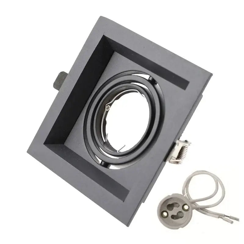 Modern black double ring led recessed ceiling light for living room
