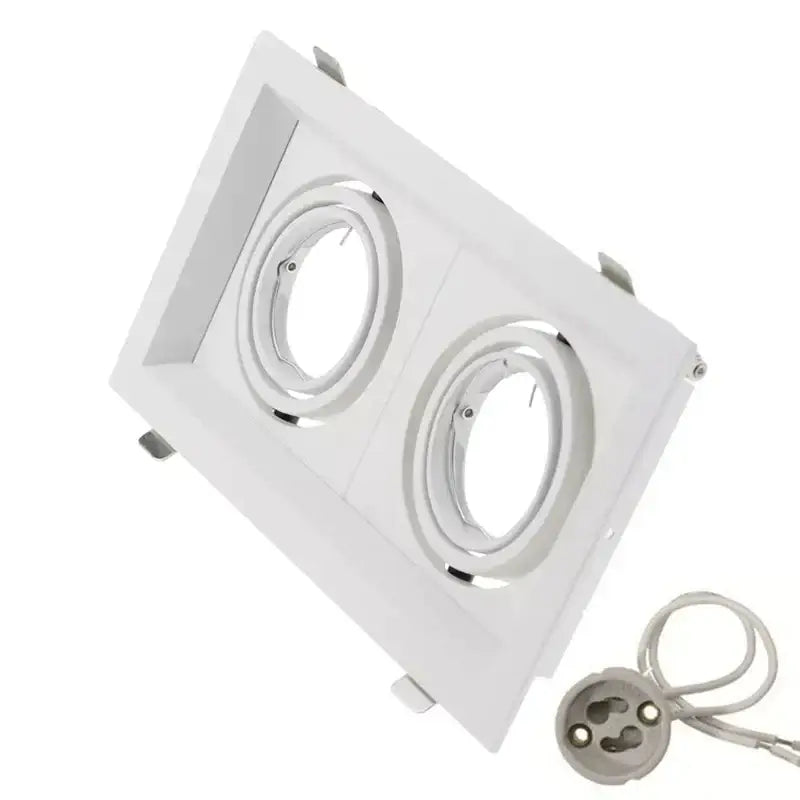 Modern black double ring led recessed ceiling light for living room
