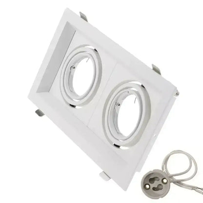 Modern black double ring led recessed ceiling light for living room