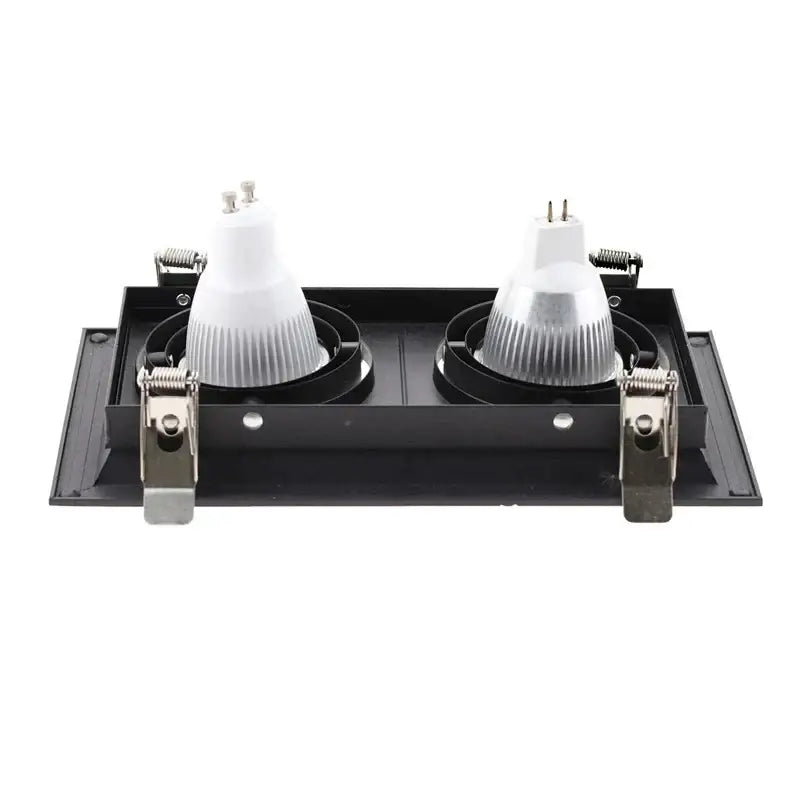 Modern black double ring led recessed ceiling light for living room