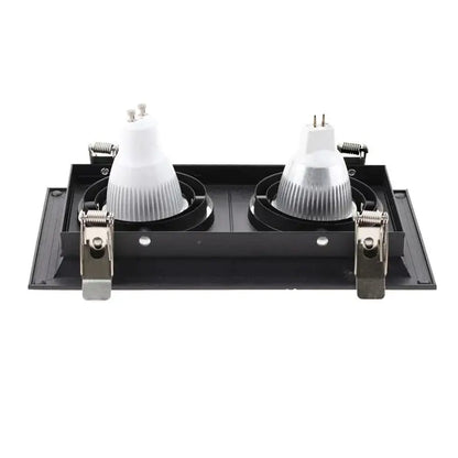 Modern black double ring led recessed ceiling light for living room