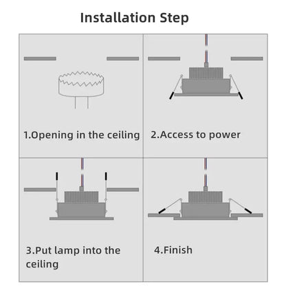Modern black double ring led recessed ceiling light for living room