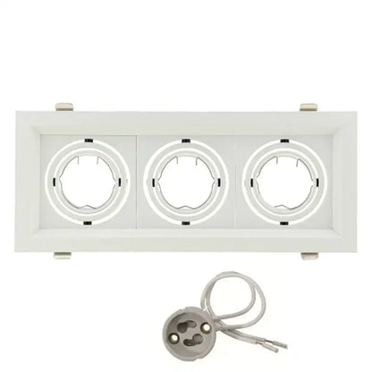 Modern black double ring led recessed ceiling light for living room