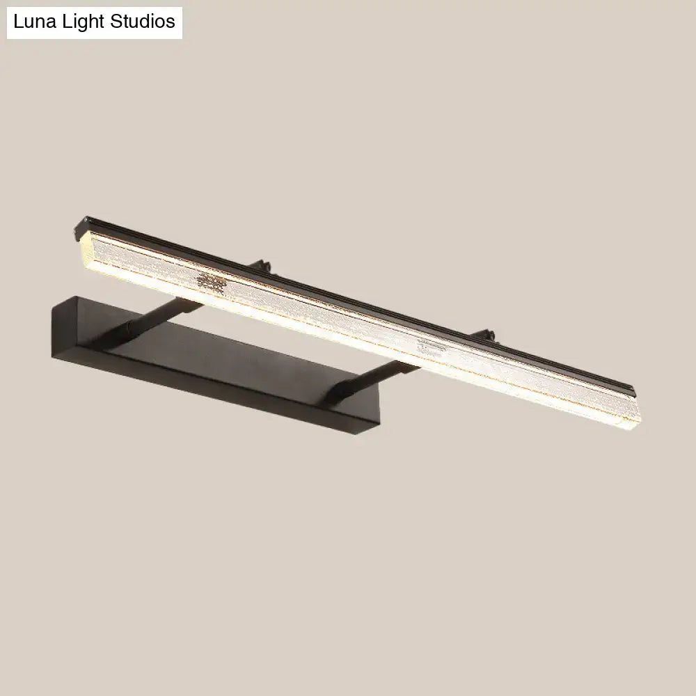 Modern black dual arm led vanity light bathroom warm white lamp