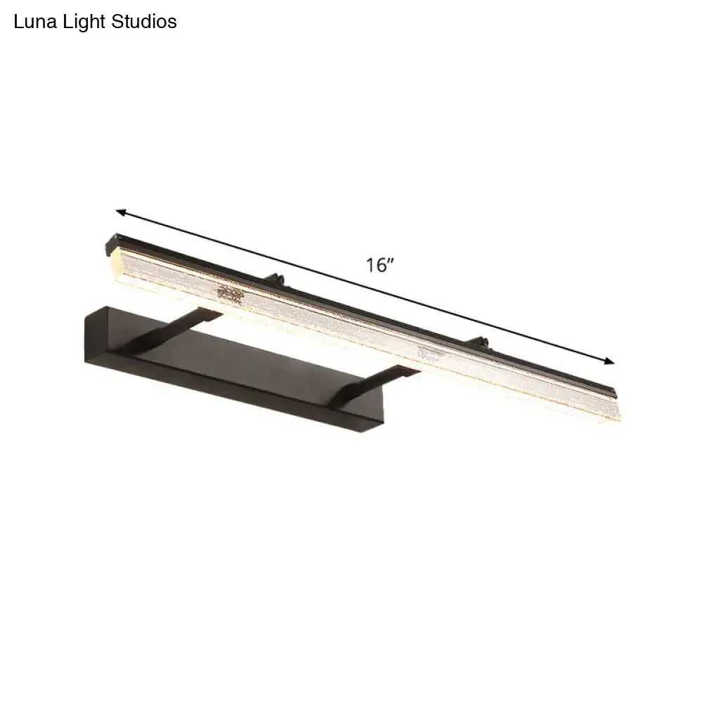 Modern black dual arm led vanity light bathroom warm white lamp