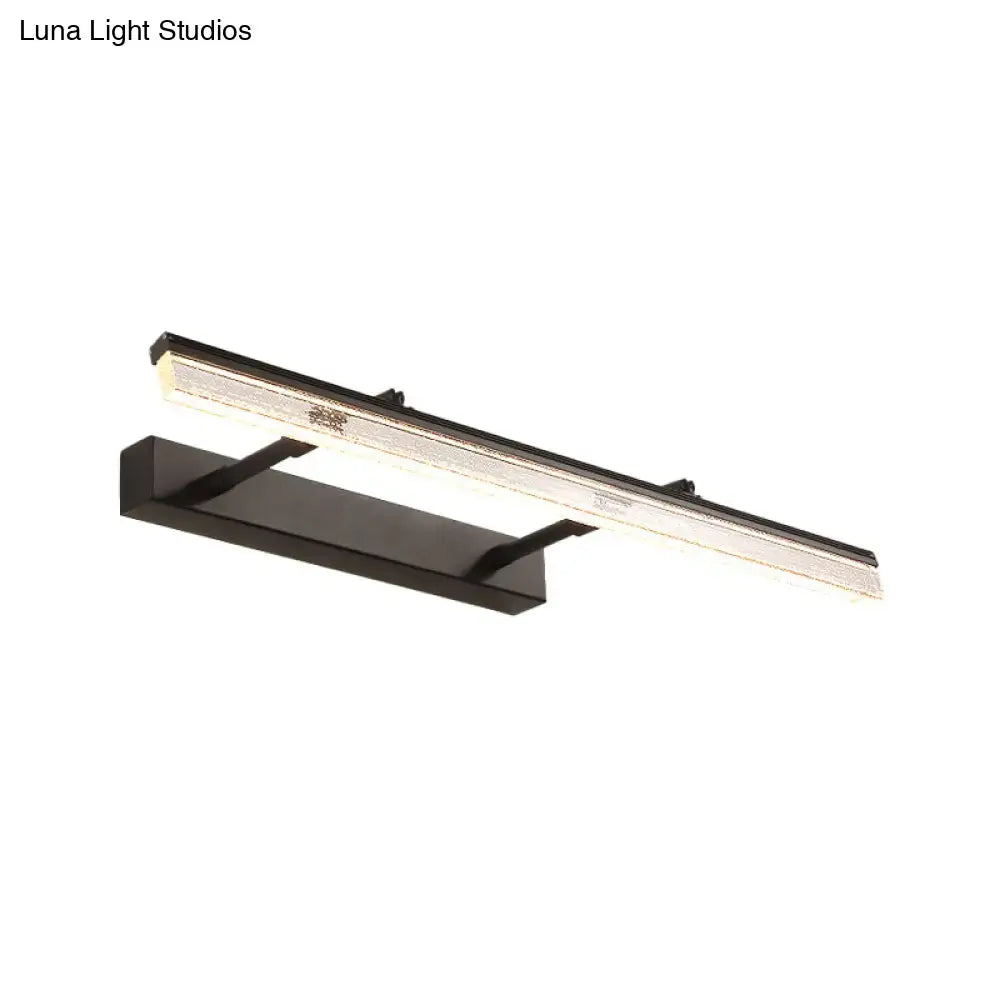 Modern black dual arm led vanity light bathroom warm white lamp