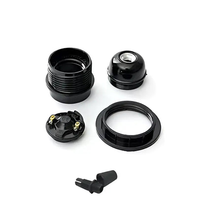 Modern black e26 e27 lamp holder bedroom threaded light base