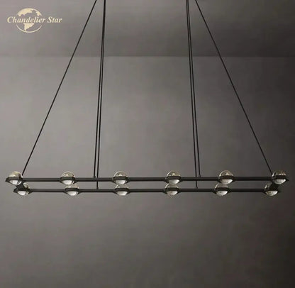 Modern black éclatant crystal chandelier dining room pendant light
