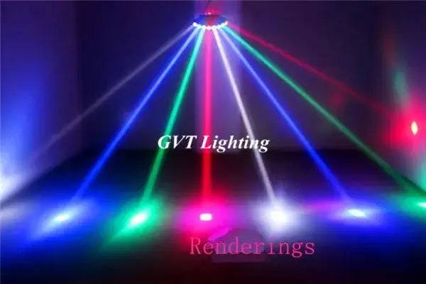 Modern black eight eyes led scanner beam light room party fixture