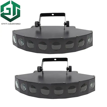 Modern black eight eyes led scanner beam light room party fixture