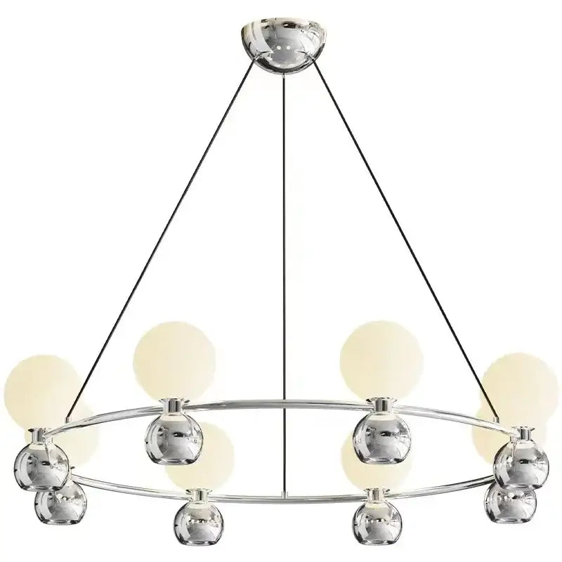 Modern black eight globe nordic pendant chandelier living room