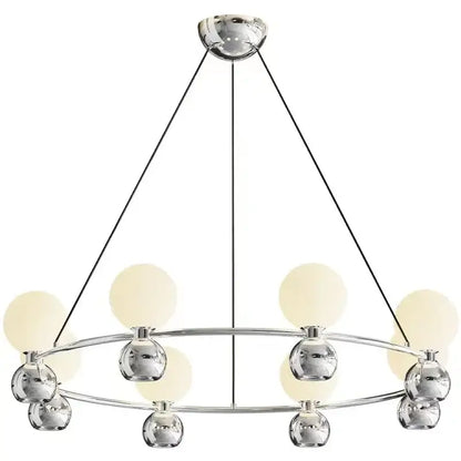 Modern black eight globe nordic pendant chandelier living room
