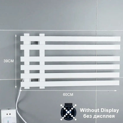 Modern black electric towel warmer rack bathroom digital display