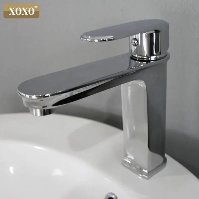 Modern black finish brass basin faucet bathroom hot cold water mixer