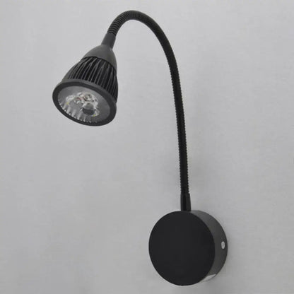 Modern black finish metal shade wall lamp bedroom warm white led