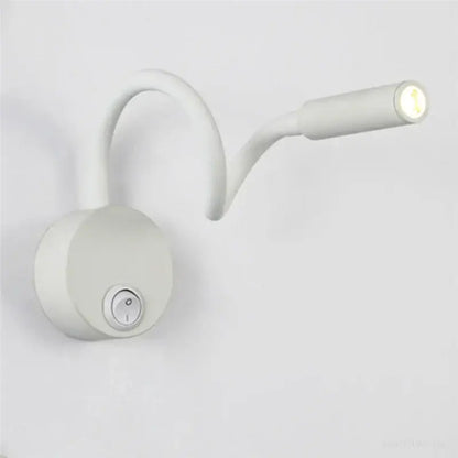 Modern black flexible gooseneck led wall sconces bedroom reading light