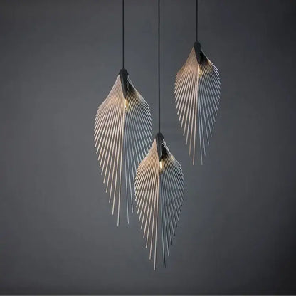 Modern black flying wing shape pendant lights for living room