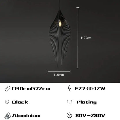 Modern black flying wing shape pendant lights for living room