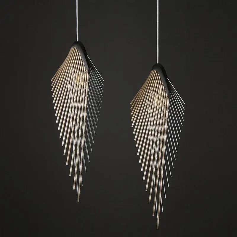Modern black flying wing shape pendant lights for living room