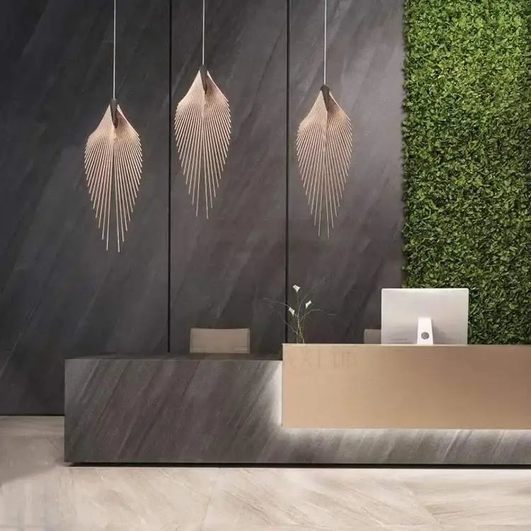 Modern black flying wing shape pendant lights for living room