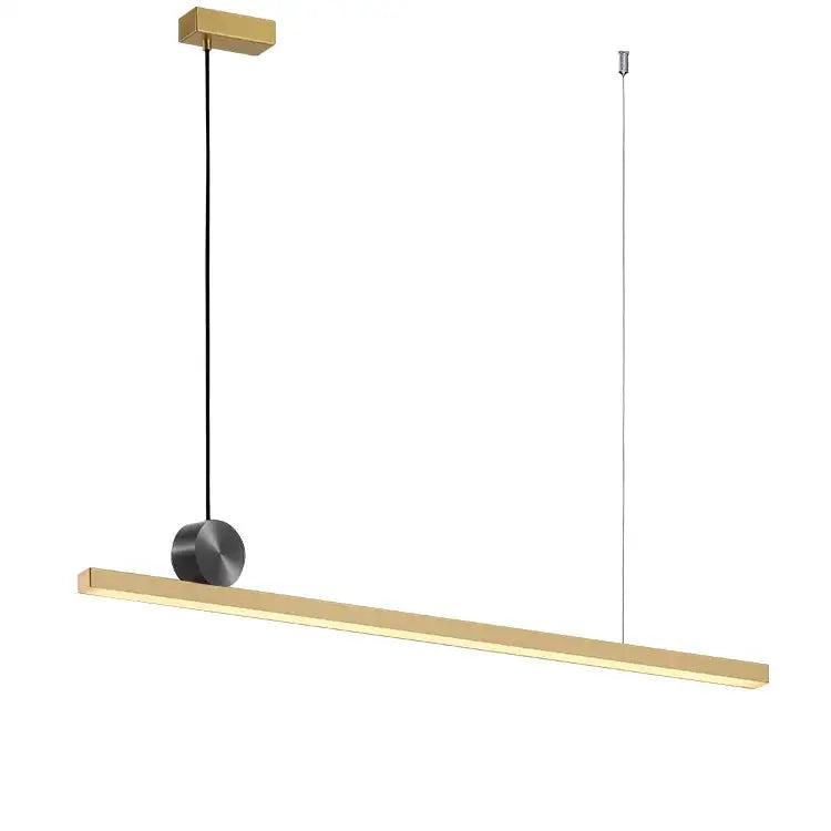 Modern black geometric copper pendant light for dining room