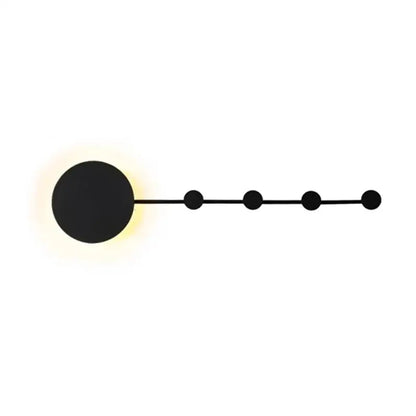 Modern black geometric iron wall lamp living room sconce