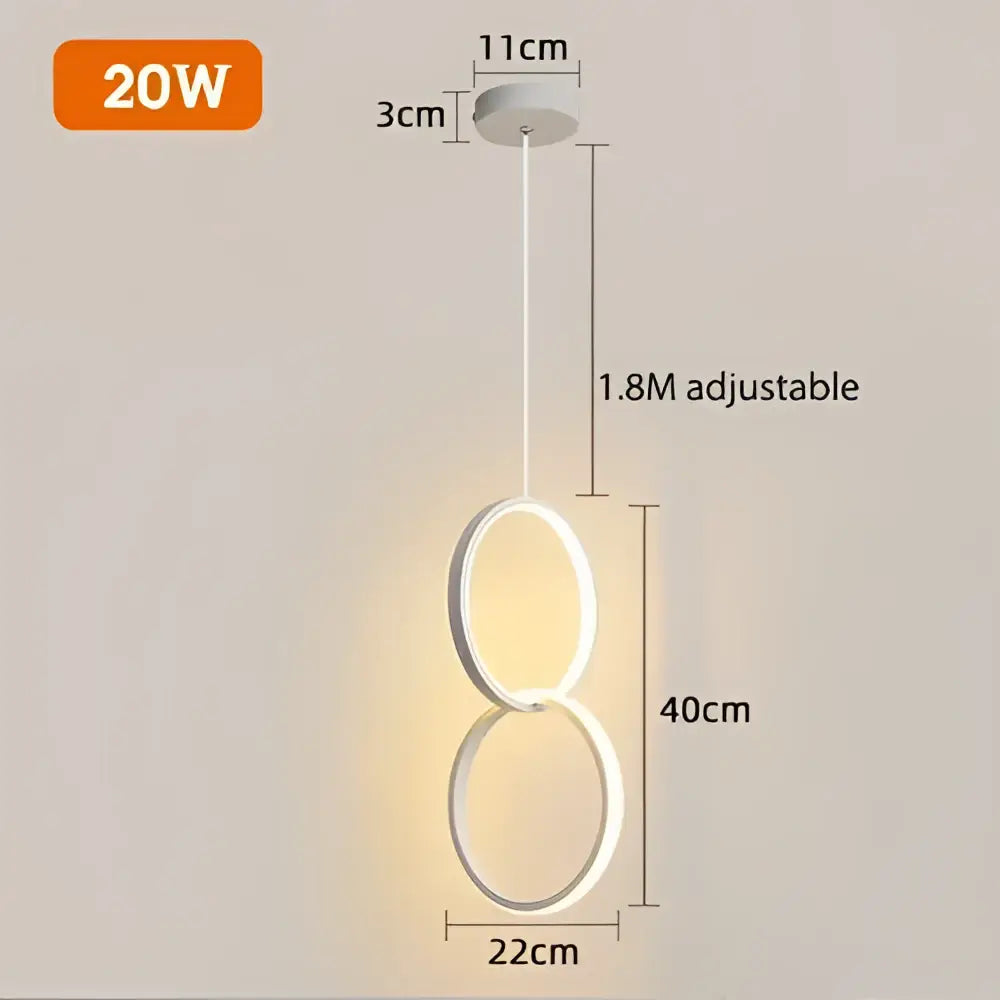 Modern black geometric led pendant light for living room