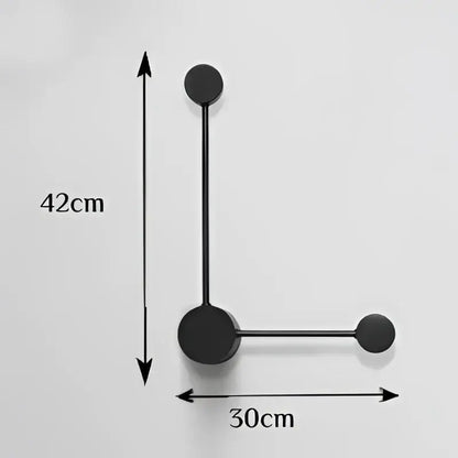 Modern black geometric led wall lamp bedroom minimalist sconce