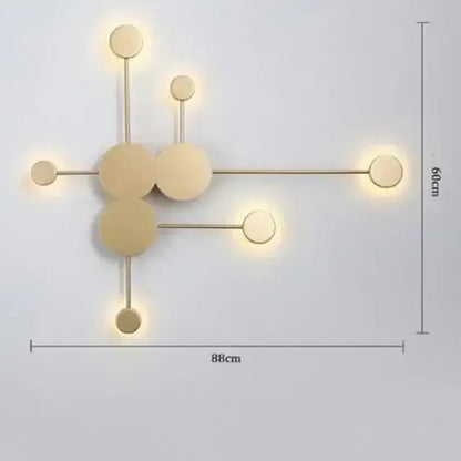 Modern black geometric led wall lamp bedroom minimalist sconce