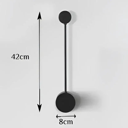 Modern black geometric led wall lamp bedroom minimalist sconce