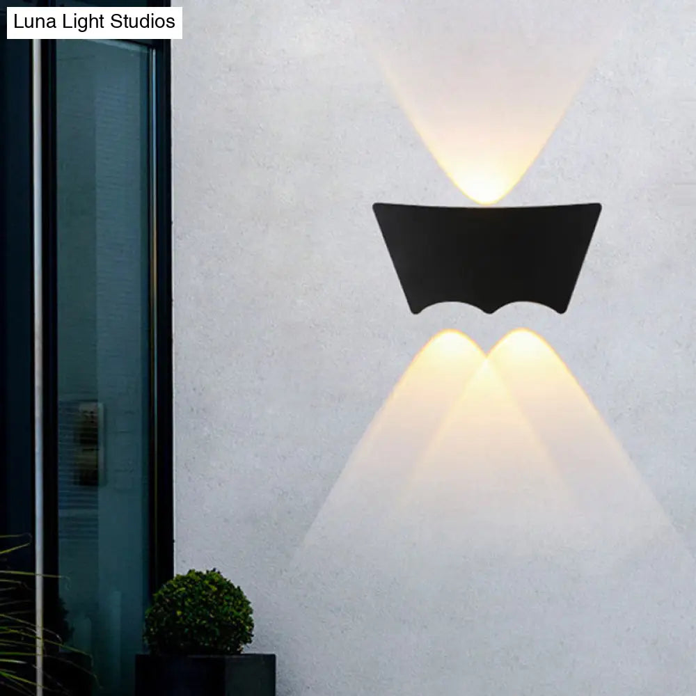 DecorBites™ Modern Black Geometric LED Wall Sconce in Warm/White Light