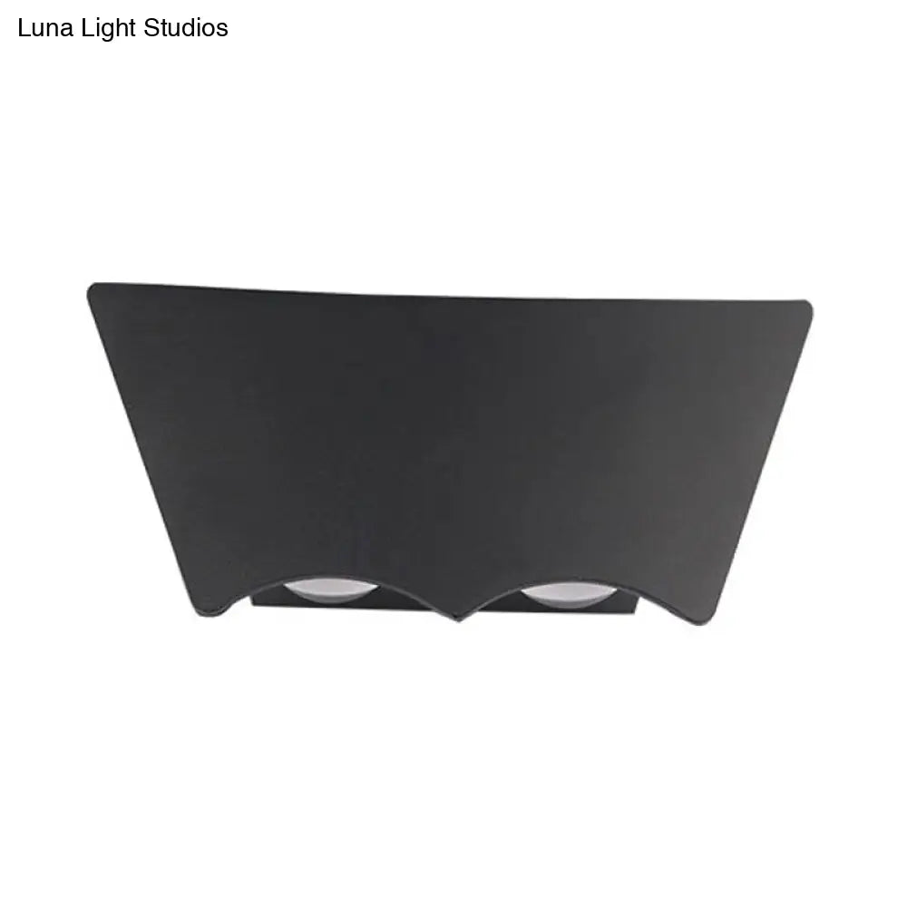DecorBites™ Modern Black Geometric LED Wall Sconce in Warm/White Light