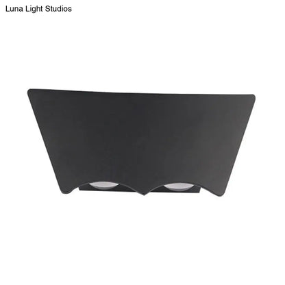 DecorBites™ Modern Black Geometric LED Wall Sconce in Warm/White Light