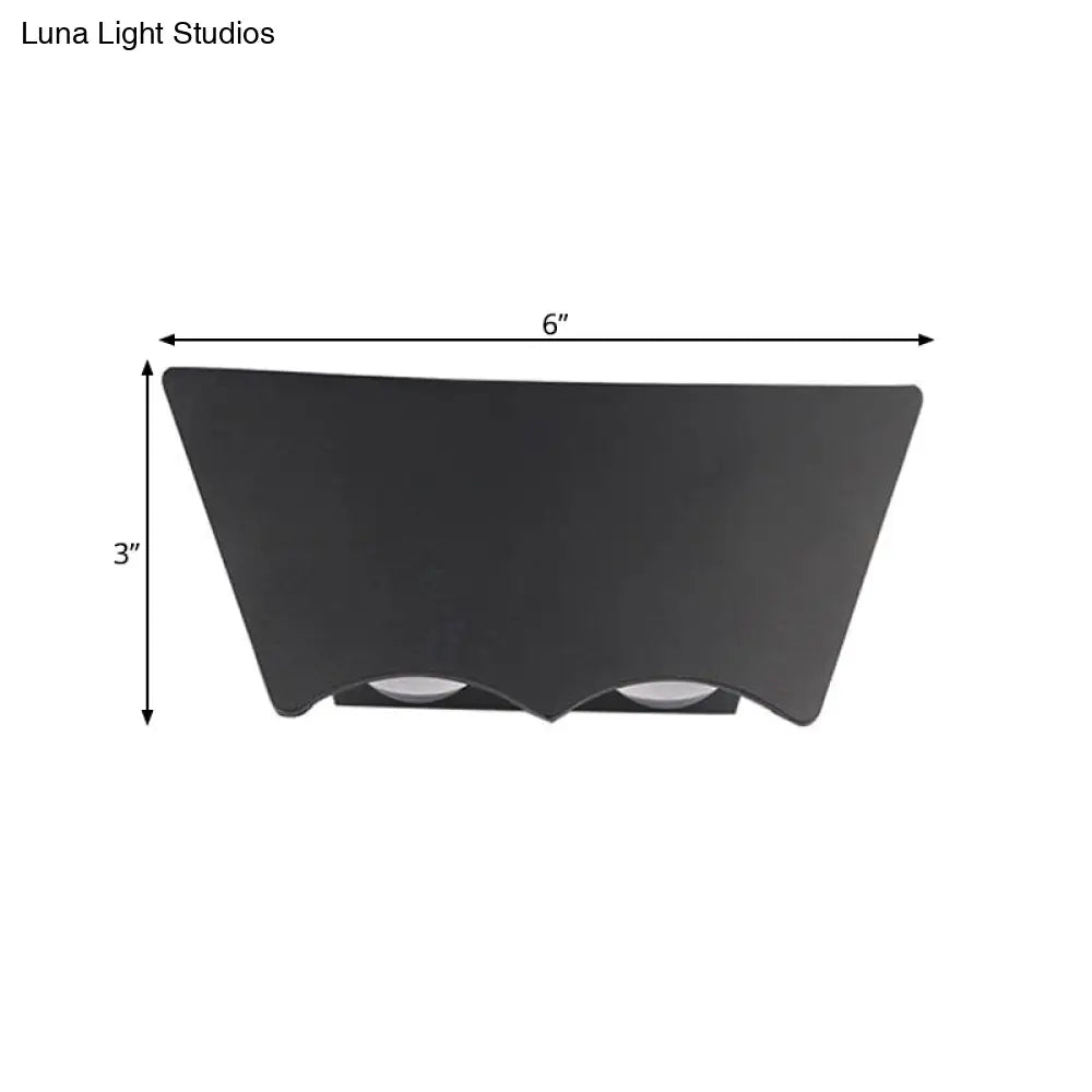 DecorBites™ Modern Black Geometric LED Wall Sconce in Warm/White Light