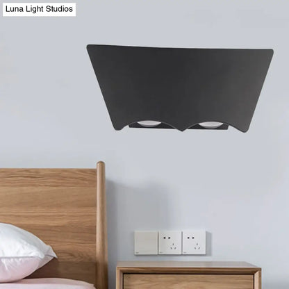 DecorBites™ Modern Black Geometric LED Wall Sconce in Warm/White Light