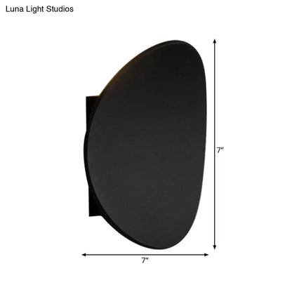 Modern black geometric wall lighting fixture for bedroom
