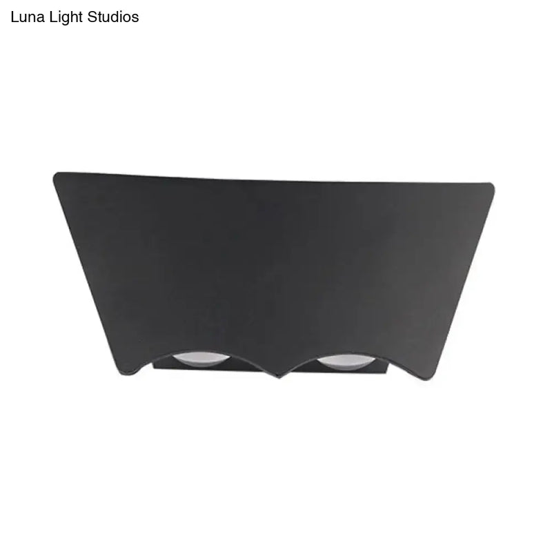 Modern black geometric wall sconce bedroom warm white light