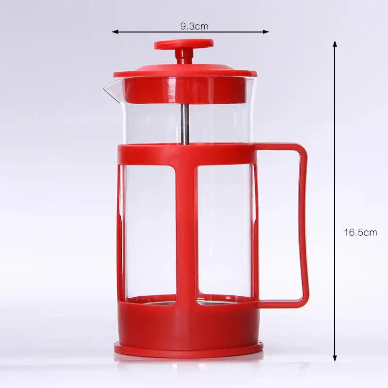 Modern black glass 350ml plastic coffee french press kitchen tool
