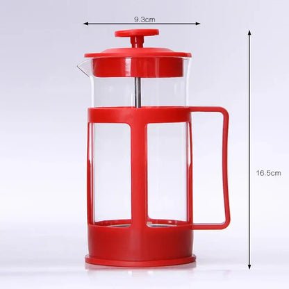 Modern black glass 350ml plastic coffee french press kitchen tool