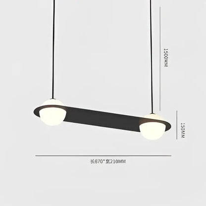 Modern black glass ball geometric chandelier kitchen pendant light